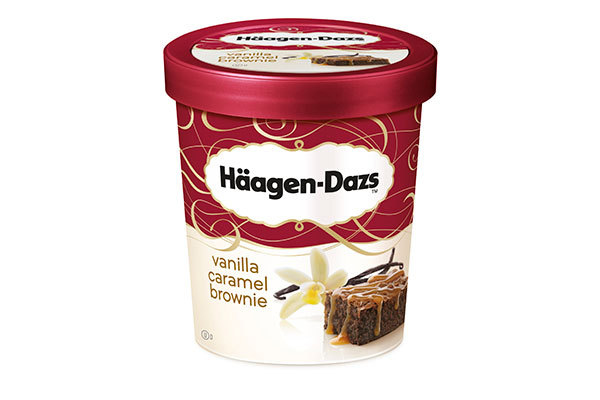Crèmes glacées Haägen Dazs Vanille Caramel Brownie