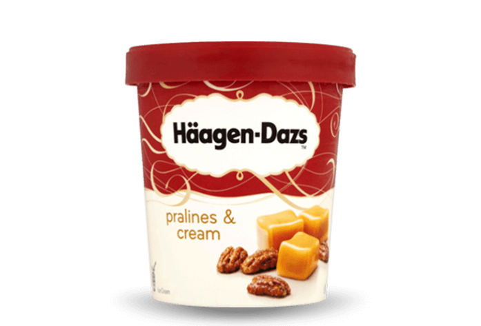 Crèmes glacées Haägen Dazs Pralines & Cream