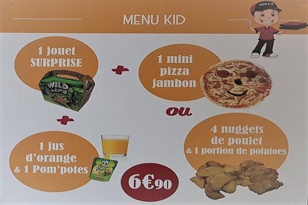 Menu Kid Nuggets and potatoes